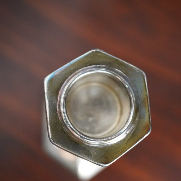 Pair of Vintage Silver Tone Art Deco Candle Holders 1930's Candle Stick Holders - Picture 7 of 16